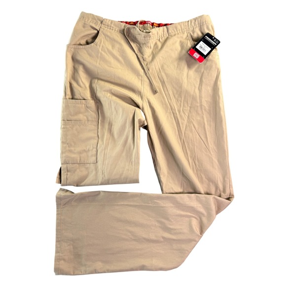 Dickies Pants - TALL Dickies Medical Scrub Pants Khaki Tan Drawstring Cargo Small 86206T KHIZ